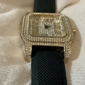 UNISEX TECHNO TREND STAINLESS STEEL WATER RESISTANT WATCH Techno Trend Mens Luxury Rhinestone Metal Band Analog Round  main image 4
